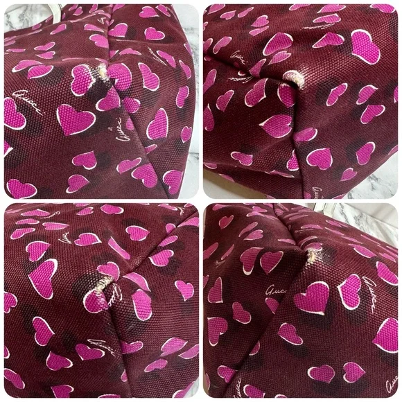 Limited Edition GUCCI Heartbeat Print Canvas Tote Bag - Picture 17 of 17